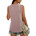 thumbnail image 4 of Sleeveless Women V Neck Lace Tank Tops Cami Shirt, 4 of 5