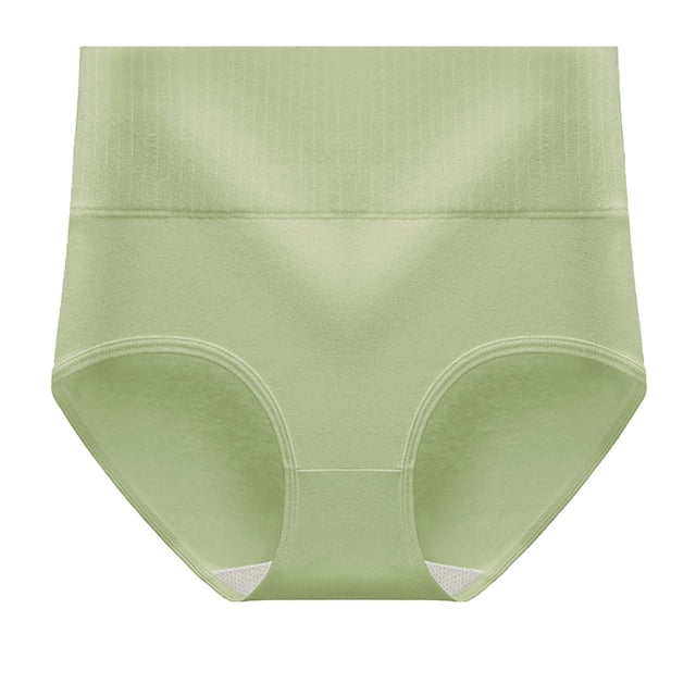 Plebaso Womens High Waisted Cotton Underwear Stretch Comfortable Briefs Soft Full Coverage Ladies Panties