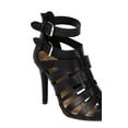 thumbnail image 1 of Breckelle BK67 Women Leatherette Strappy Buckle Pointy Toe Gladiator Sandal Pump, 1 of 5