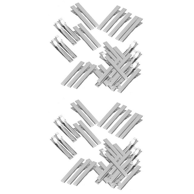 50 pares de pinzas de cabellero de de metal sola punta, lazos de 46 mm
