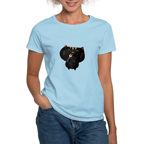 CafePress - Black Sushi Cat T Shirt - Women's Classic T-Shirt
