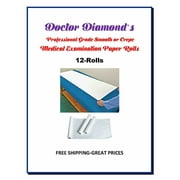Dr.Diamonds Exam Table Paper 12 Rolls 225ft Smooth/125ft Crepe Rolls Low Price