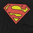 thumbnail image 2 of Superman Classic Logo Unisex Adult T Shirt, Black, Medium, 2 of 6