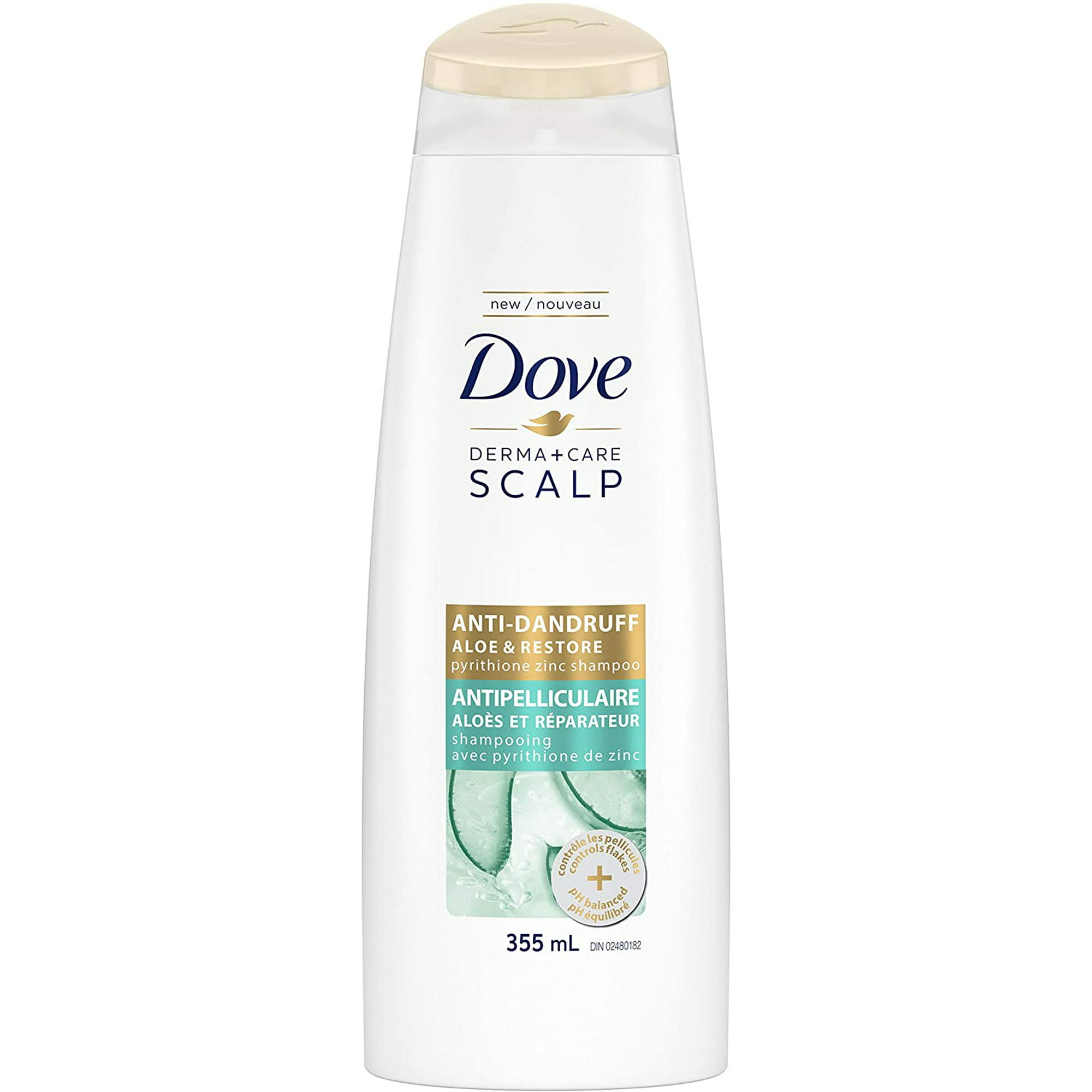 Dove Derma+care Scalp Anti-Dandruff Shampoo for flake-free hair Aloe &  Restore shampoo with aloe Vera and ginger 355 ml | Walmart Canada