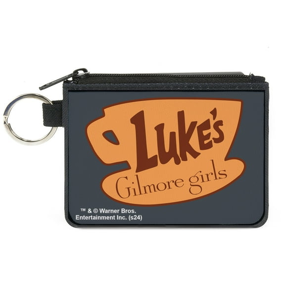 Warner Bros. Entertainment Inc. Wallet, Coin Purse, Gilmore Girls Lukes Coffee Cup Icon Gray Browns, Canvas