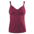 thumbnail image 1 of Ahh By Rhonda Shear Women's Flirt Molded Cup Shaping Camisole with Built-In Bra - Garnet - 1X, 1 of 2