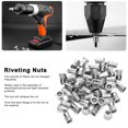 thumbnail image 3 of 50Pcs Blind Riveting Nuts Set Stainless Steel Ribbed Nut M6 Hardware Accessories, 3 of 5