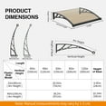 thumbnail image 6 of Window Door Awning Canopy 32"x60" Door Entrance Cover Patio Awning UV Rain Snow Sunlight Protection, 6 of 10