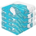 thumbnail image 2 of Dreamtimes 6 PCS Cute Cartoon Shark Baby Washcloths Towel Set, Highly Absorbent & Soft Cotton Wash Cloths 12"x 12" Face Hand Towels for Bathroom, Multi-Purpose Fingertip Towels, 2 of 7