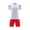 White, variant on Odeerbi Kids Teen Boys Girls Mesh Soccer Training Uniform Set Color Block Short Sleeve T-Shirt Shorts Quick Dry Athletic Sets for 5-15 Years