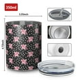 thumbnail image 4 of 12oz Coffee Tumblers Black Cartoon Pink Winged Unicorn Pattern Stainless Steel Vacuum Insulated Travel Tumbler Coffee Cups Mug with Lid and Straw with Cleaning Brush for Cold & Hot Drinks, 4 of 5
