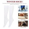 thumbnail image 6 of MEIBUTYUP Unisex White Cotton Winter Socks, Warm Thermal Socks for Men and Women, 1 Pair Comfortable Fit, 6 of 6