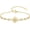Gold, variant on Bracelet for Women - Cubic Zirconia Flower Chain Bracelets, Dainty Lucky Charm Link Bracelet, Trendy Anniversary Birthday Jewelry Gift for Mom Wife Girlfriend