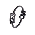 thumbnail image 3 of Ladies Fashion Diamond Yes No English Letter Ring Open Ring, 3 of 8