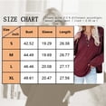 thumbnail image 3 of TEMOFON Women Blouses V Neck Long Sleeves Blouses Fall Casual Loose Tunic Tops Fashion Winered Button Down Tops for Women Size L, 3 of 3