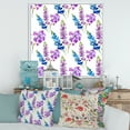 thumbnail image 2 of Designart 'Purple and Pink Floral Pattern' Traditional Framed Canvas Wall Art Print, 2 of 5