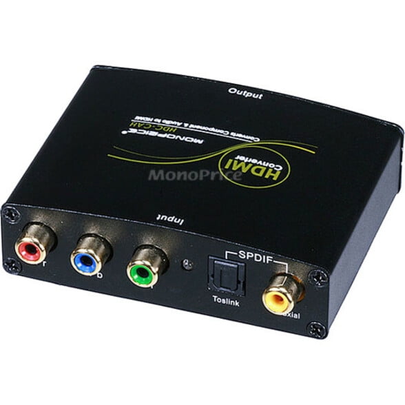 Component (YPbPr) & S/PDIF Digital Coax/Optical Toslink Audio to HDMI