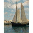 thumbnail image 2 of Alfred Zoff 20x24 Gold Ornate Framed and Double Matted Museum Art Print Titled - Ships in the Harbour of Chioggia, 2 of 4
