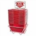 thumbnail image 3 of Only Garment Racks Panier avec Support et Enseigne, Rouge (Lot de 12), 3 of 3