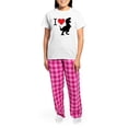 thumbnail image 4 of CafePress - I Love T Rex Women's Light Pajamas - Women's Short Sleeve Print T-Shirt and Pants Light Cotton Pajama Set, 4 of 7