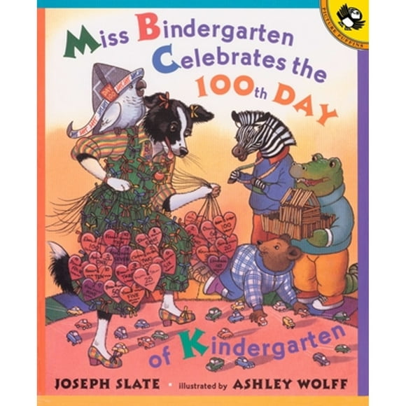 Pre-Owned Miss Bindergarten Celebrates the 100th Day of Kindergarten (Paperback 9780142500057) by Joseph Slate