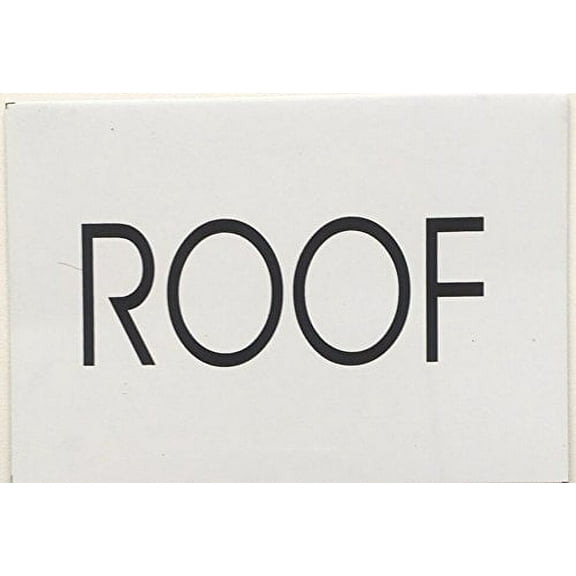 ROOF SIGN (WHITE, 5.75 x 4-Aluminium sign )