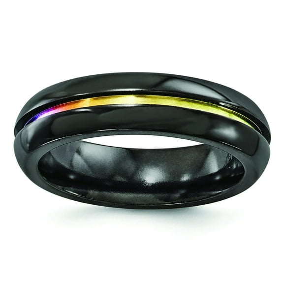 Edward Mirell Black Ti Anodized 6mm Band EMR175
