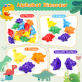 thumbnail image 4 of UUSUOO ABC Dinosaur Alphabet Match Game,13 PCS Montessori Double-Sided Dinosaur Toys Match Letter with Uppercase Lowercase, Fine Motor Toys for Toddlers 1-3, Birthday Gifts Educational Learning Toys, 4 of 7