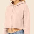 thumbnail image 5 of Dalix Heart Embroidered Fleece Cropped Hoodie Cold Fall Winter Women in Peach XL X-Large, 5 of 5