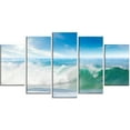thumbnail image 3 of Designart 'White and Blue Waves under Sun ' Seascape Canvas Art Print, 3 of 5
