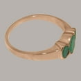 thumbnail image 4 of LBG British Made 9k Rose Gold ring with Natural Emerald Womens Engagement Ring - 33 size options - Size 11, 4 of 6