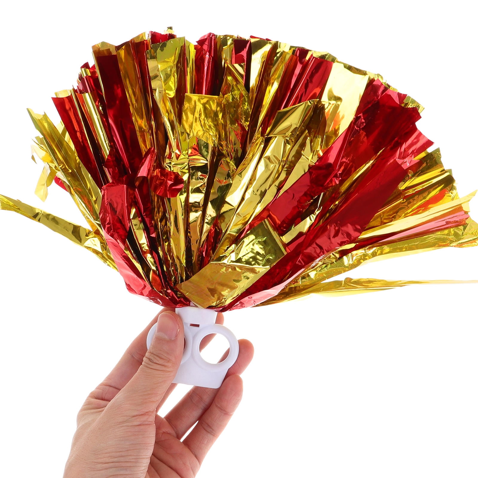 Raindrops 10-Pack Cheerleading Pom Poms Reusable Plastic Props for and Events