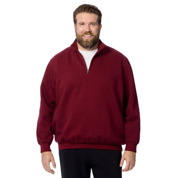 KingSize Men's Big & Tall Fleece 1/4 Zip Sweatshirt