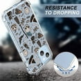 thumbnail image 5 of Black Halloween Skull Clear Case for iPhone 13,Transparent Soft TPU Bumper Full Cover Case, 5 of 5