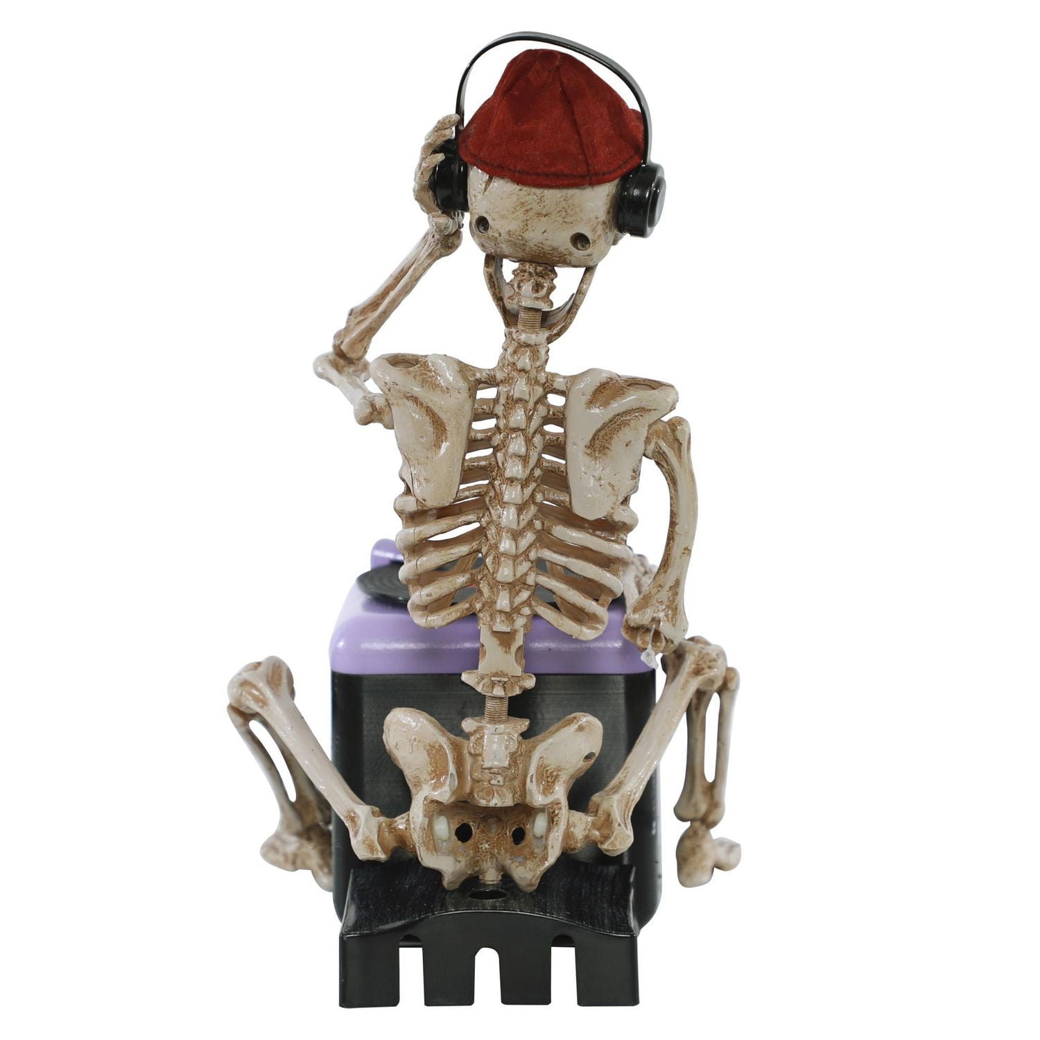 Way to Celebrate Halloween Indoor Décor Battery Operated Light-up DJ Skeleton with Sound