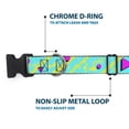 thumbnail image 5 of Buckle-Down Pet Collar, Dog Collar Plastic Buckle, Eighties Party Blue Yellow Pink, 9.5 to 14.5 Inches 0.5 Inch Wide, 5 of 8