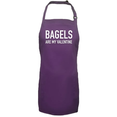 

Bagels Are My Valentine Apron with 2 patch pockets