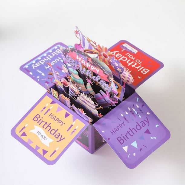 LIMAH® Tarjeta De Felicitación 3D Pop-up De , Tarjeta De Cumpleaños 3D