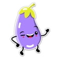 thumbnail image 1 of Eggplant Wink - 8" Vinyl Sticker - For Car Laptop I-Pad - Waterproof Decal, 1 of 1