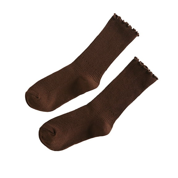 Brown Socks for Women Stacking Socks Japanese Autumn and Winter Cotton Thin Lady Socks