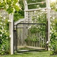 thumbnail image 4 of HITTITE Adjustable Chain Link Fence Gate Kit, PVC Coated Anti-Rust Outdoor Garden Fence Gate, Heavy Duty Pedestrian Gate Walking Fence Gate for Yard, 26"-72" Wide x 4' High., 4 of 8