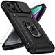 thumbnail image 1 of wonima11 VINVE for iPhone 13 Case with Slide Lens Cover, HD Screen Protector, Military Grade Drop Protection, Magnetic Rotated Ring Holder Kickstand Protective Phone Case (Black), 1 of 1