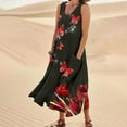 thumbnail image 1 of WILLBEST Vestidos Casuales para Mujer Verano Vestido Casual sin Mangas de Verano para Mujer Vestido de Vacaciones de Playa con Bolsillos Estampados Coloridos Mediana​​, 1 of 3