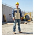 thumbnail image 2 of Flame Resistant FR Shirt 88/12 Cotton Nylon blend 7 oz twill - Western Style - 2 tone (Khaki/Denim - Small), 2 of 5