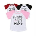 thumbnail image 4 of T-shirt pour Filles - Promu Grande Sœur - Manches Courtes en Coton, 4 of 4