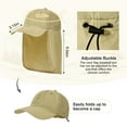 thumbnail image 6 of American Trends Mens Sun Hat with Neck Flap UV Protection Waterproof Fishing Hat Portable Safari Hat Khaki, 6 of 7