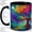 Black, variant on Stained Glass Tree Accent Mug, 11oz Ceramic Coffee Cup for Nature Fans
