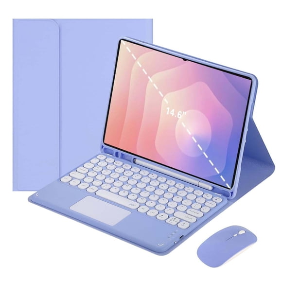 Touch Keyboard Case for Samsung Galaxy Tab S11 Ultra (14.6-inch) 2025 Model (SM-X930/SM-X936B), with Mouse - Magnetically Detachable Touch Bluetooth Keyboard