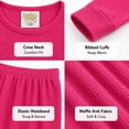 thumbnail image 4 of Sweet & Sassy Girls’ Thermal Underwear Set – 2 Piece Waffle Knit Top and Long Johns (2T-16), 4 of 7