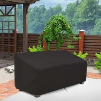 Holloyiver Heavy Duty Patio High Back Chair Sofa Covers, Waterproof Outdoor Couch Chair Cover Anti-UV 210D Oxford Fabric Lawn Patio Furniture Covers with Air Vent (38.2"L x 31"W x 35"H) - Black
